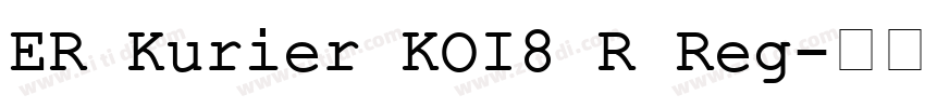 ER Kurier KOI8 R Reg字体转换